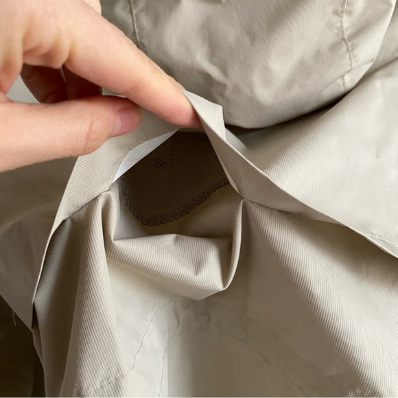 COLUMBIA Beige Long Rain Jacket Size XS - Picture 8 of 14